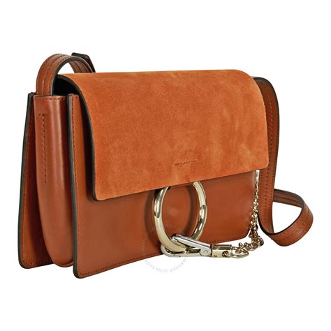 chloe faye small tobacco|Chloe Faye Small Leather Shoulder Bag .